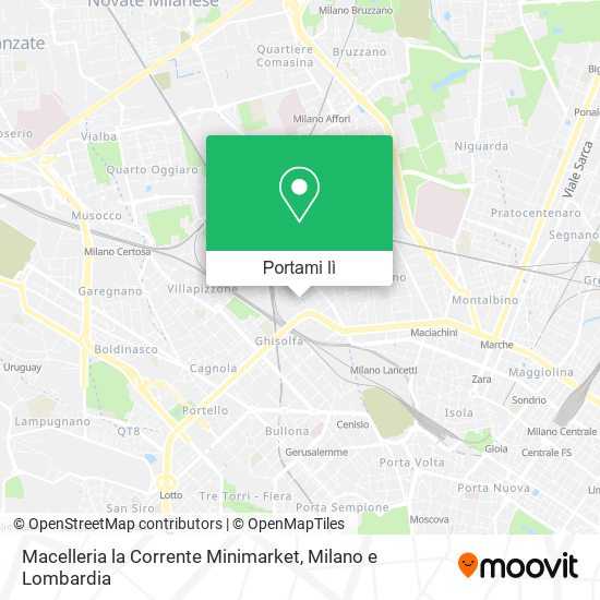 Mappa Macelleria la Corrente Minimarket