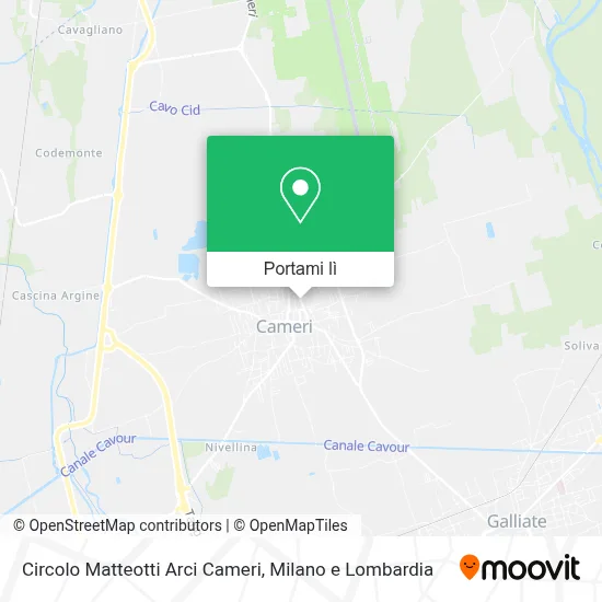 Mappa Circolo Matteotti Arci Cameri