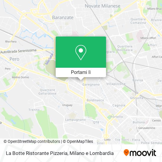 Mappa La Botte Ristorante Pizzeria