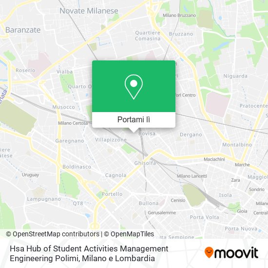 Mappa Hsa Hub of Student Activities Management Engineering Polimi