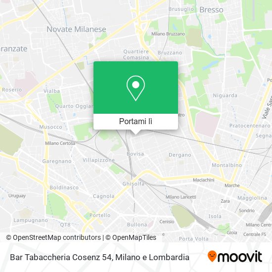 Mappa Bar Tabaccheria Cosenz 54