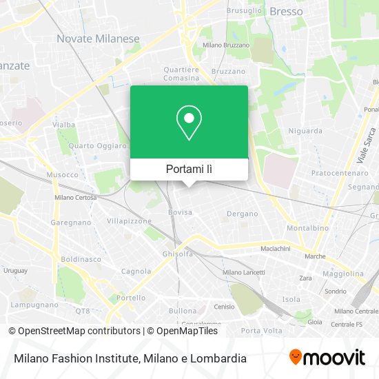 Mappa Milano Fashion Institute