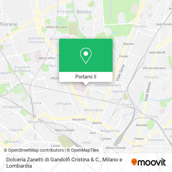 Mappa Dolceria Zanetti di Gandolfi Cristina & C.