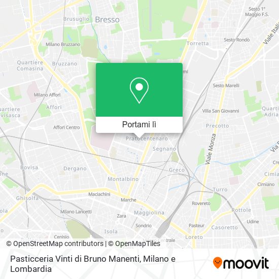 Mappa Pasticceria Vinti di Bruno Manenti