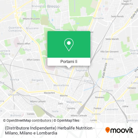 Mappa (Distributore Indipendente) Herbalife Nutrition - Milano