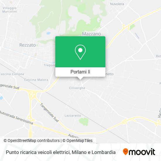 Mappa Punto ricarica veicoli elettrici