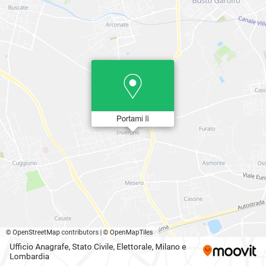 Mappa Ufficio Anagrafe, Stato Civile, Elettorale