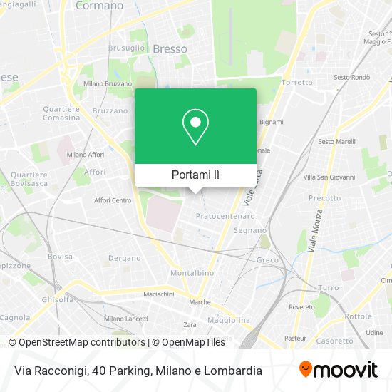 Mappa Via Racconigi, 40 Parking