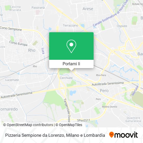 Mappa Pizzeria Sempione da Lorenzo