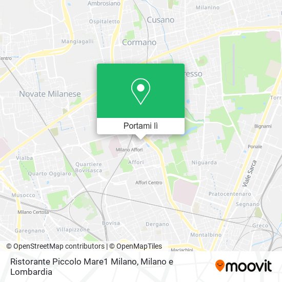 Mappa Ristorante Piccolo Mare1 Milano