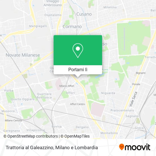 Mappa Trattoria al Galeazzino