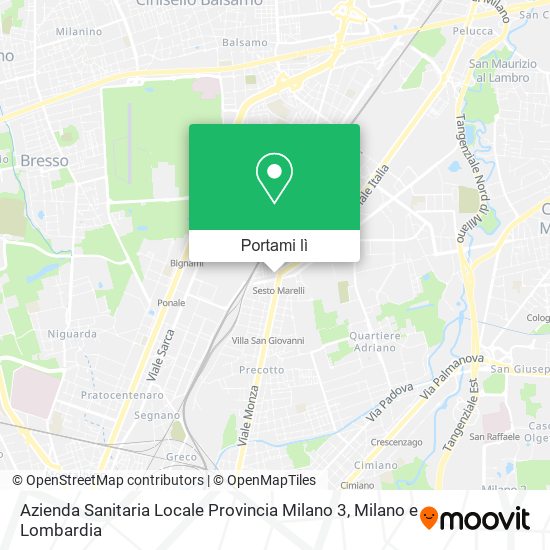 Mappa Azienda Sanitaria Locale Provincia Milano 3