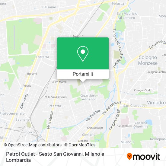 Mappa Petrol Outlet - Sesto San Giovanni
