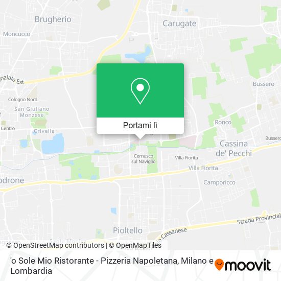 Mappa 'o Sole Mio Ristorante - Pizzeria Napoletana