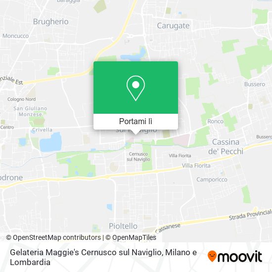 Mappa Gelateria Maggie's Cernusco sul Naviglio