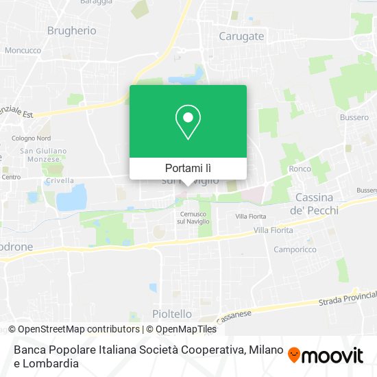 Mappa Banca Popolare Italiana Società Cooperativa