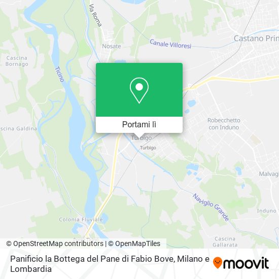 Mappa Panificio la Bottega del Pane di Fabio Bove
