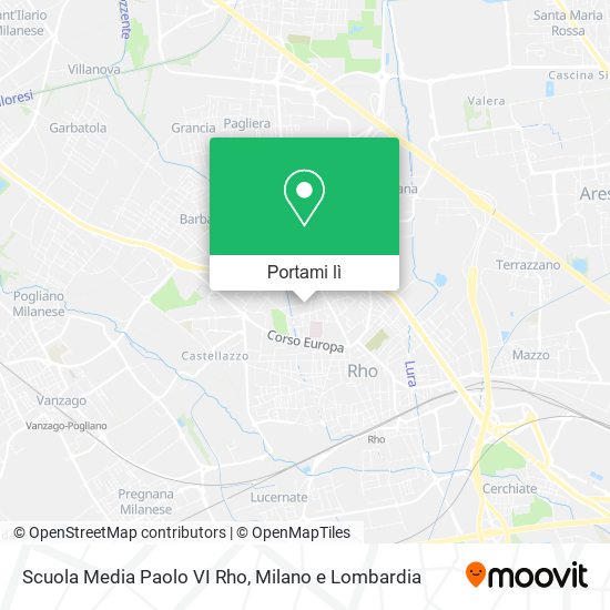Mappa Scuola Media Paolo VI Rho