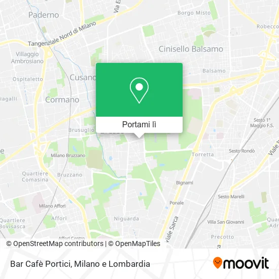Mappa Bar Cafè Portici
