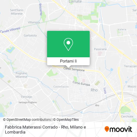 Mappa Fabbrica Materassi Corrado - Rho