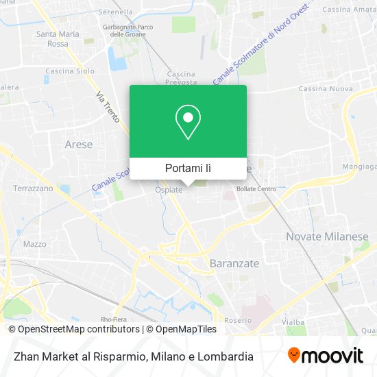 Mappa Zhan Market al Risparmio