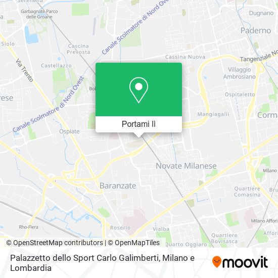 Mappa Palazzetto dello Sport Carlo Galimberti
