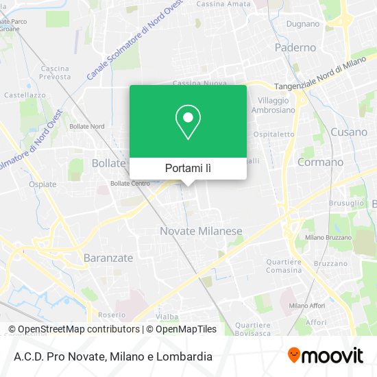 Mappa A.C.D. Pro Novate