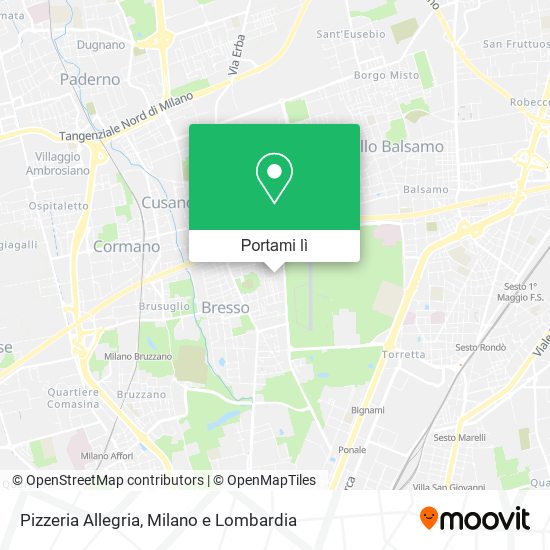 Mappa Pizzeria Allegria
