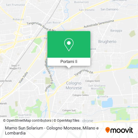 Mappa Mamo Sun Solarium - Cologno Monzese