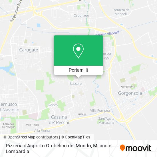 Mappa Pizzeria d'Asporto Ombelico del Mondo