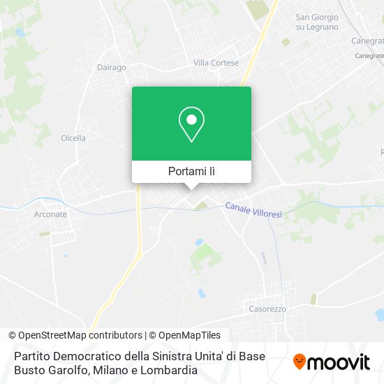 Mappa Partito Democratico della Sinistra Unita' di Base Busto Garolfo