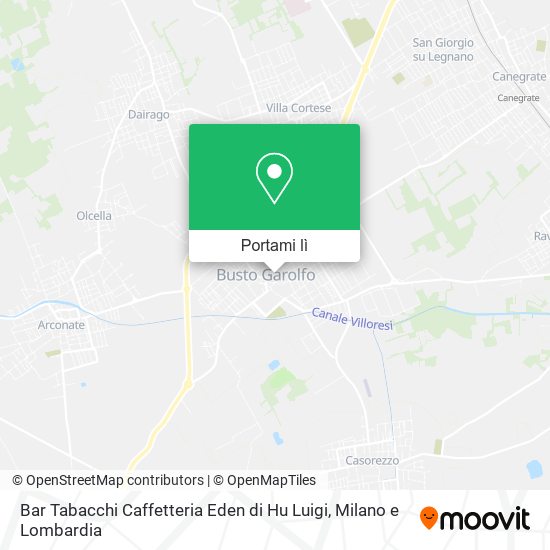 Mappa Bar Tabacchi Caffetteria Eden di Hu Luigi