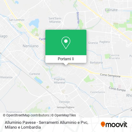 Mappa Alluminio Pavese - Serramenti Alluminio e Pvc