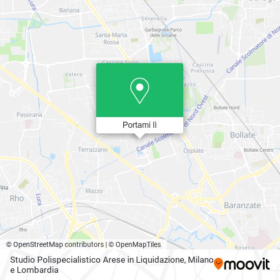 Mappa Studio Polispecialistico Arese in Liquidazione