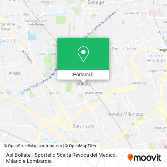Mappa Asl Bollate - Sportello Scelta Revoca del Medico