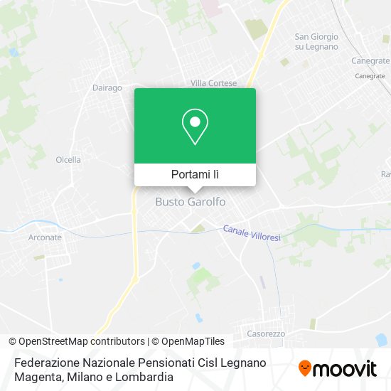 Mappa Federazione Nazionale Pensionati Cisl Legnano Magenta