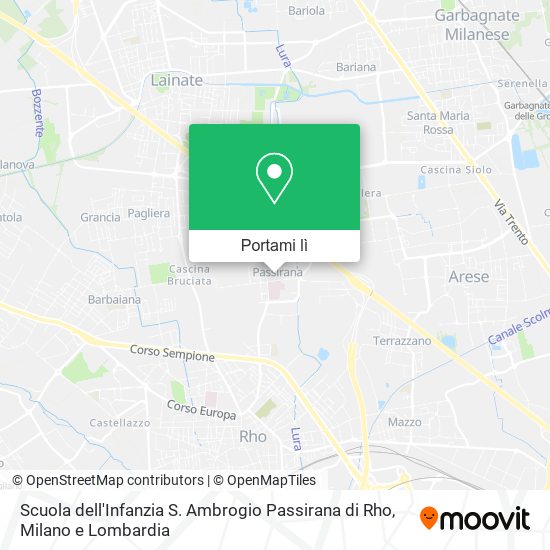 Mappa Scuola dell'Infanzia S. Ambrogio Passirana di Rho