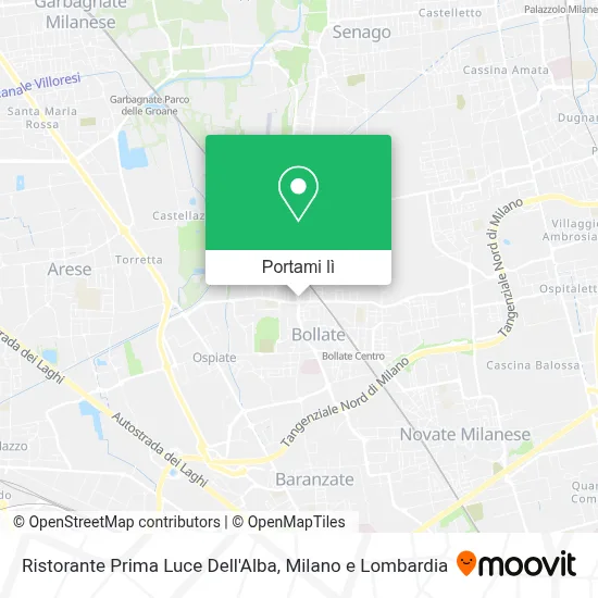 Mappa Ristorante Prima Luce Dell'Alba