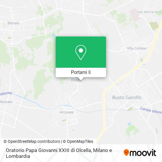 Mappa Oratorio Papa Giovanni XXIII di Olcella