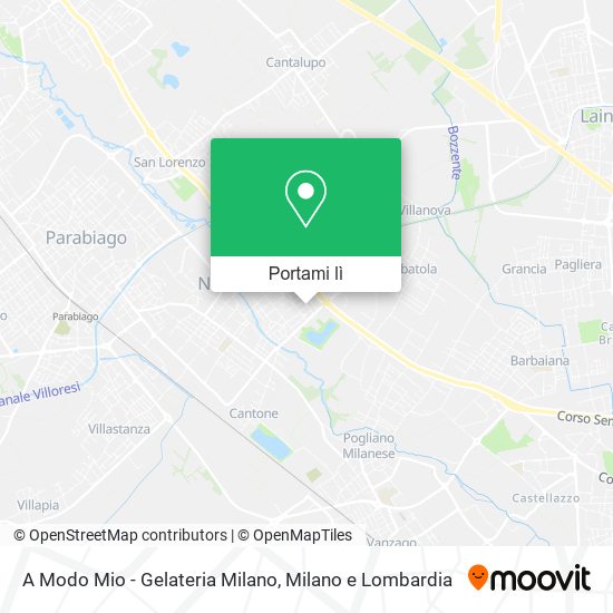 Mappa A Modo Mio - Gelateria Milano