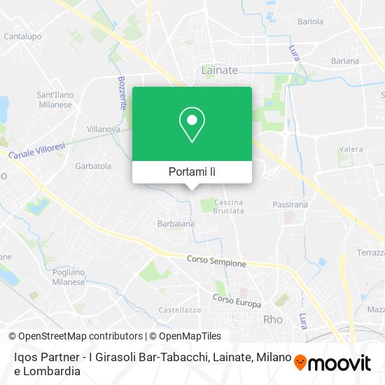 Mappa Iqos Partner - I Girasoli Bar-Tabacchi, Lainate