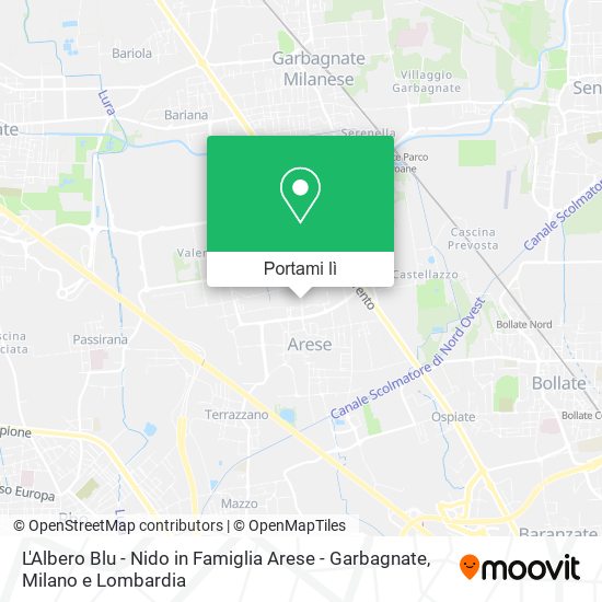 Mappa L'Albero Blu - Nido in Famiglia Arese - Garbagnate