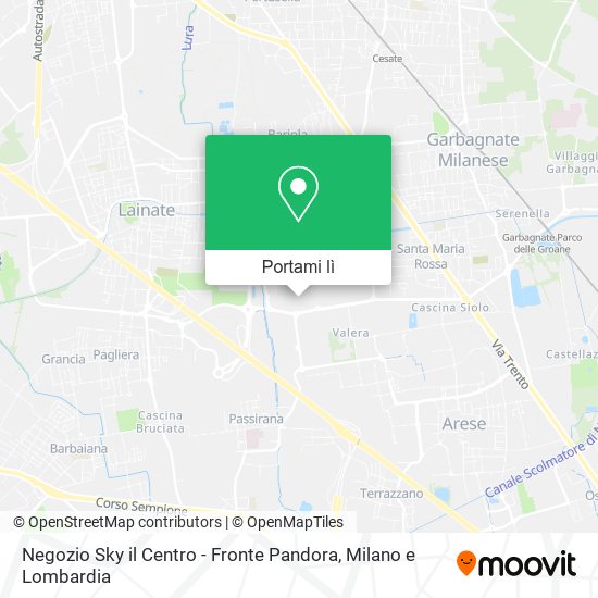 Mappa Negozio Sky il Centro - Fronte Pandora