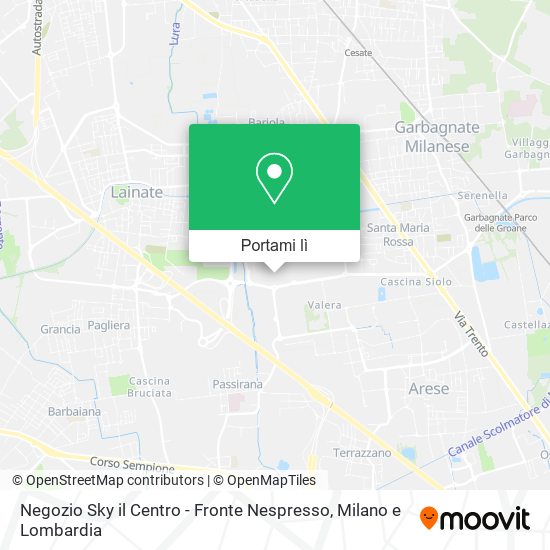 Mappa Negozio Sky il Centro - Fronte Nespresso