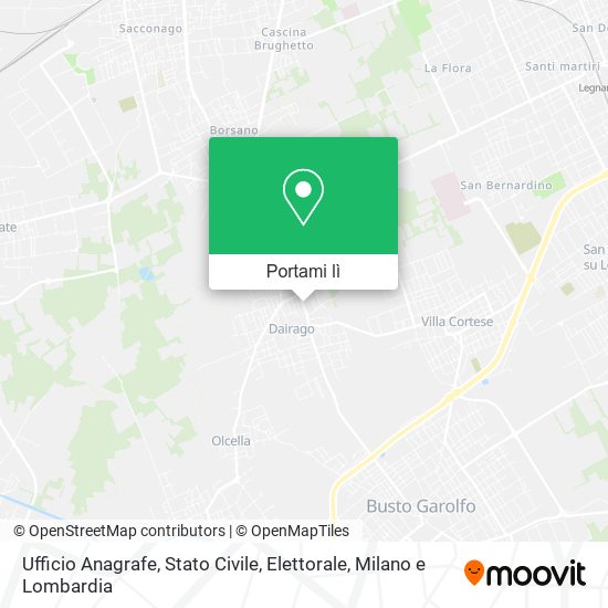 Mappa Ufficio Anagrafe, Stato Civile, Elettorale