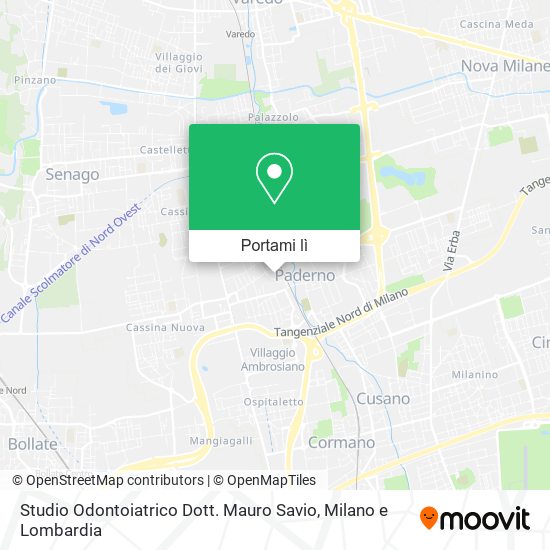 Mappa Studio Odontoiatrico Dott. Mauro Savio