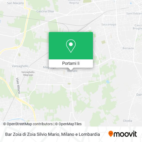 Mappa Bar Zoia di Zoia Silvio Mario