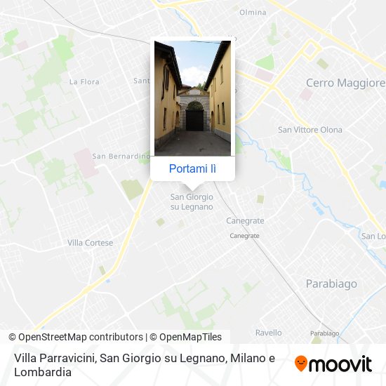 Mappa Villa Parravicini, San Giorgio su Legnano