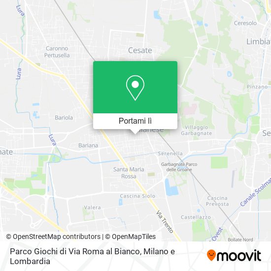 Mappa Parco Giochi di Via Roma al Bianco