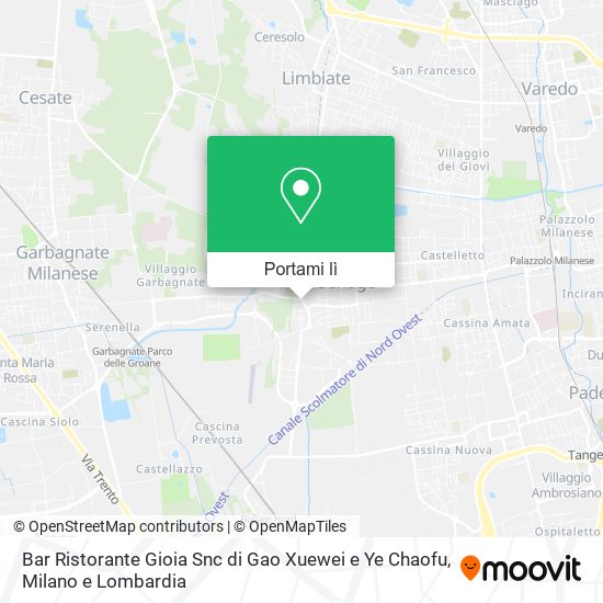 Mappa Bar Ristorante Gioia Snc di Gao Xuewei e Ye Chaofu